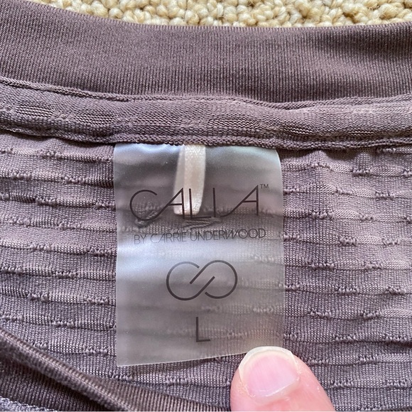 CALIA by Carrie Underwood Long Sleeve Mesh Top - Brown - Picture 5 of 9